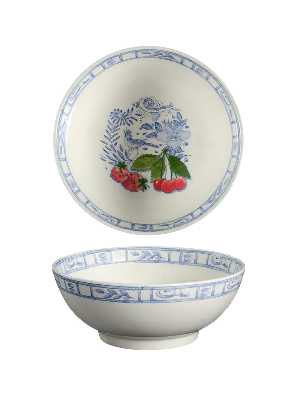 Gien Oiseau Blue Fruits Cereal Bowl Weston Table