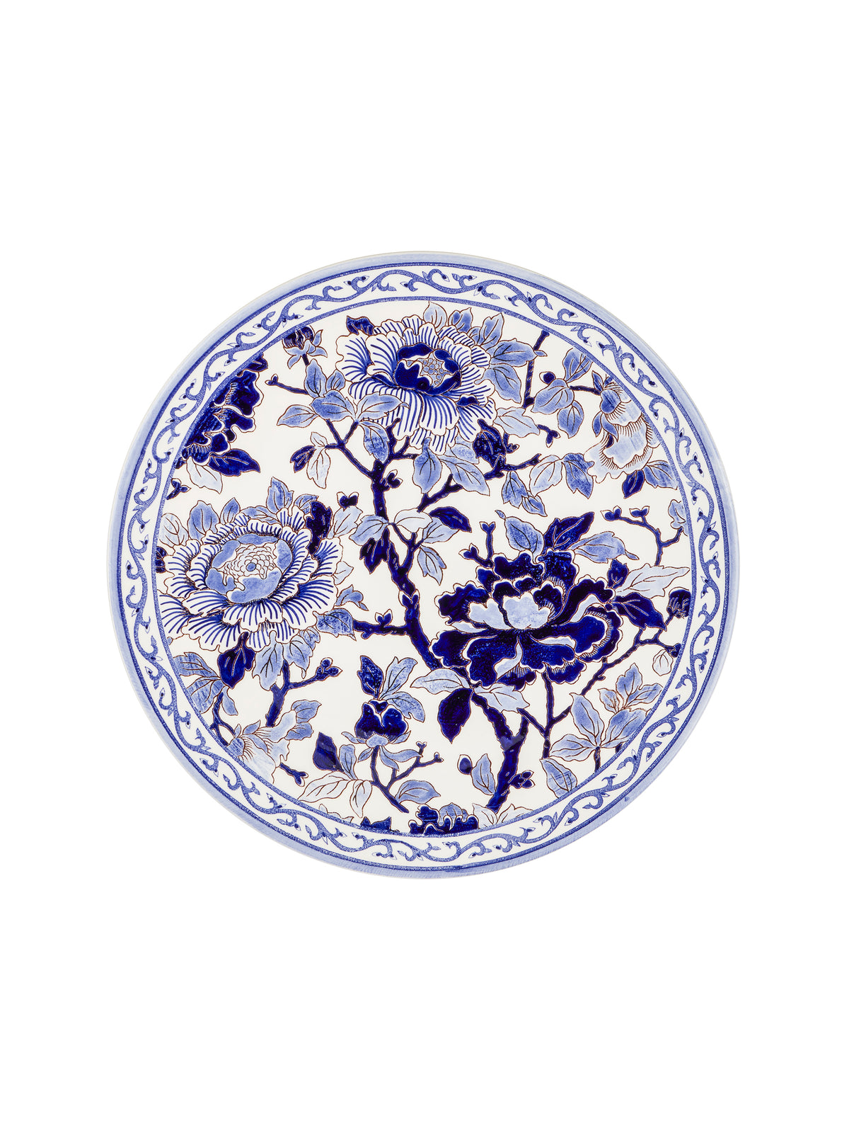 Gien Blue Peonies Cake Platter Weston Table