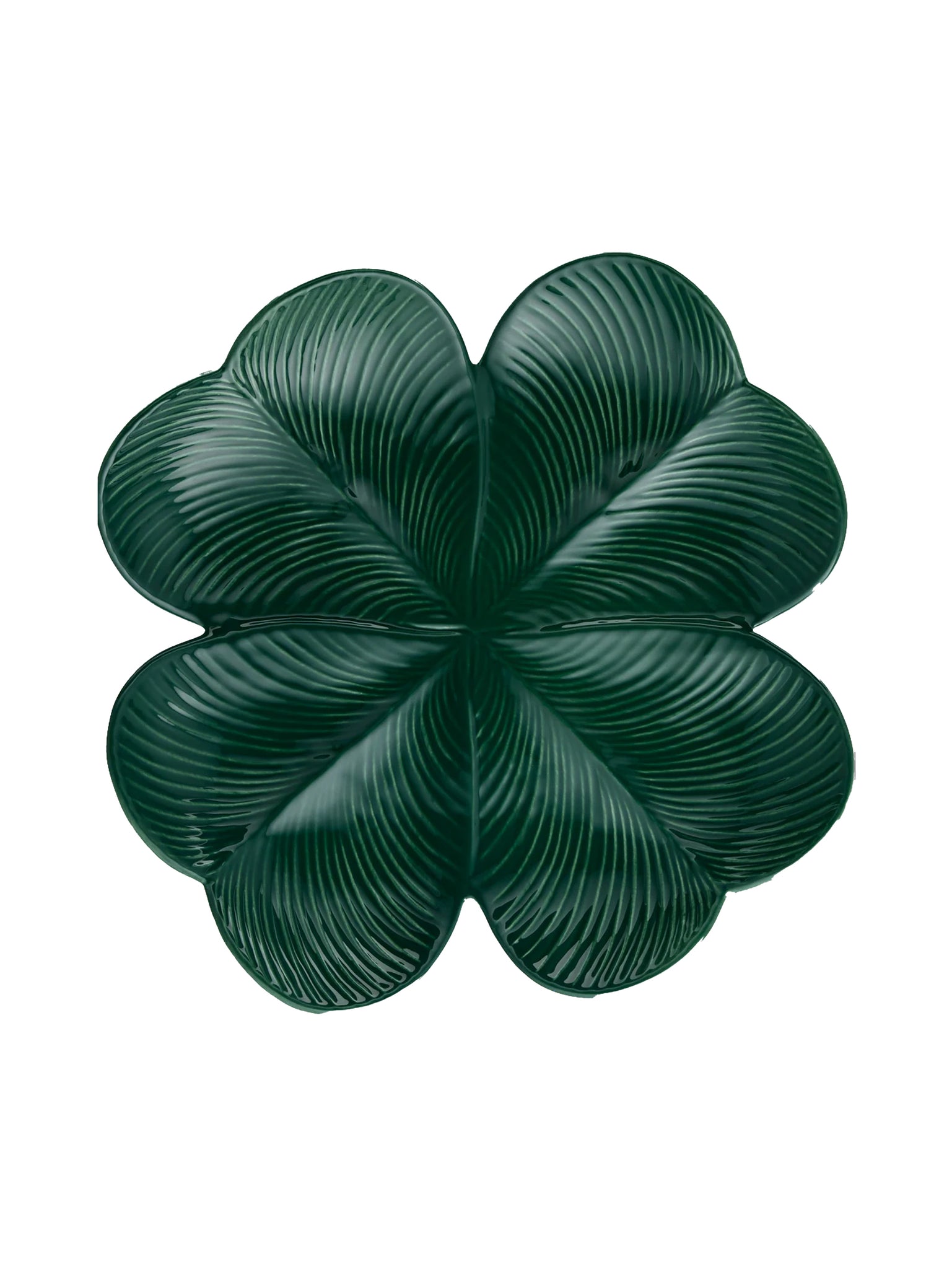 Gien Emerald Green Four Leaf Clover Centerpiece Weston Table