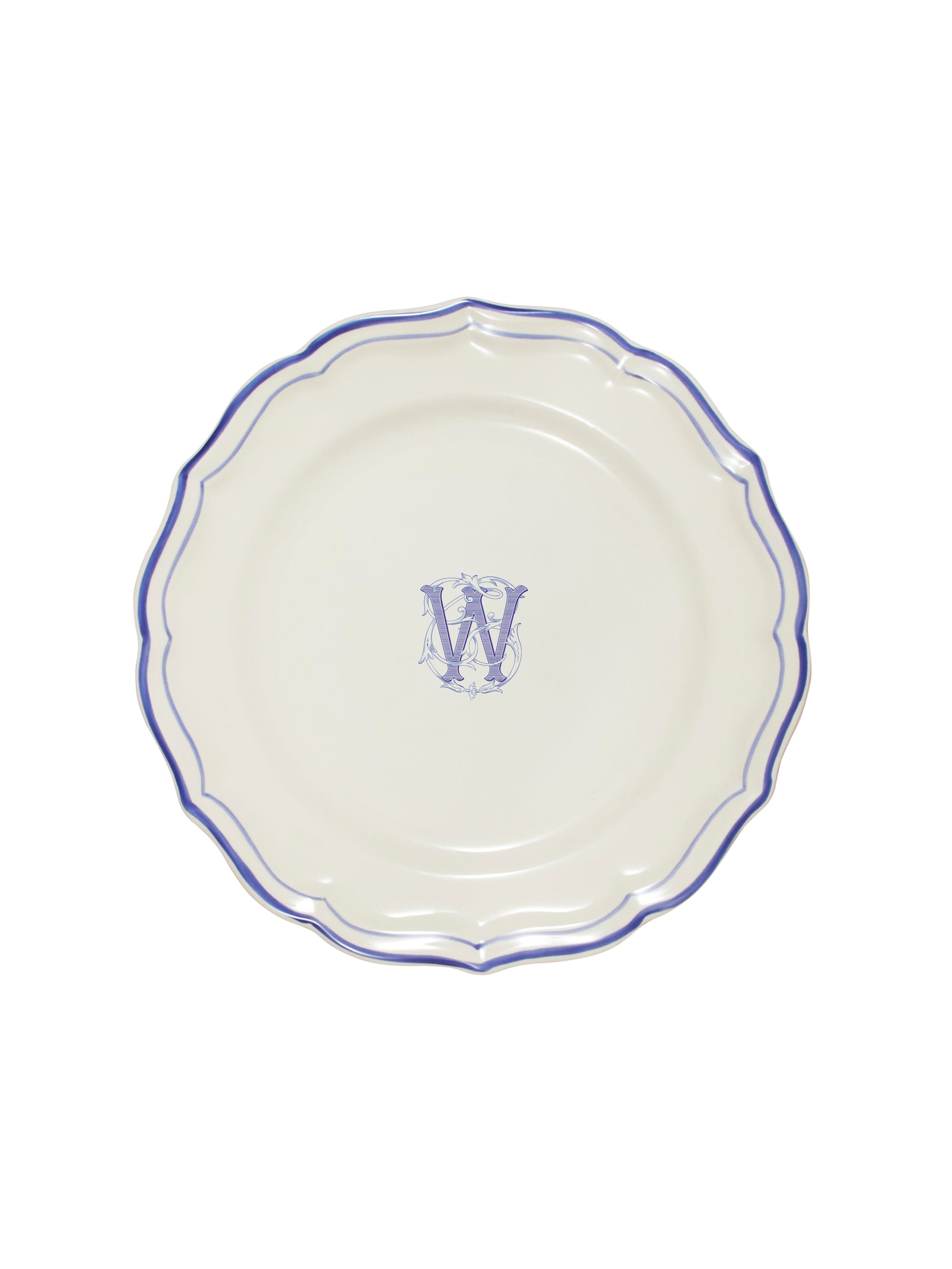 Gien Filet Bleu Dinner Plate W Weston Table