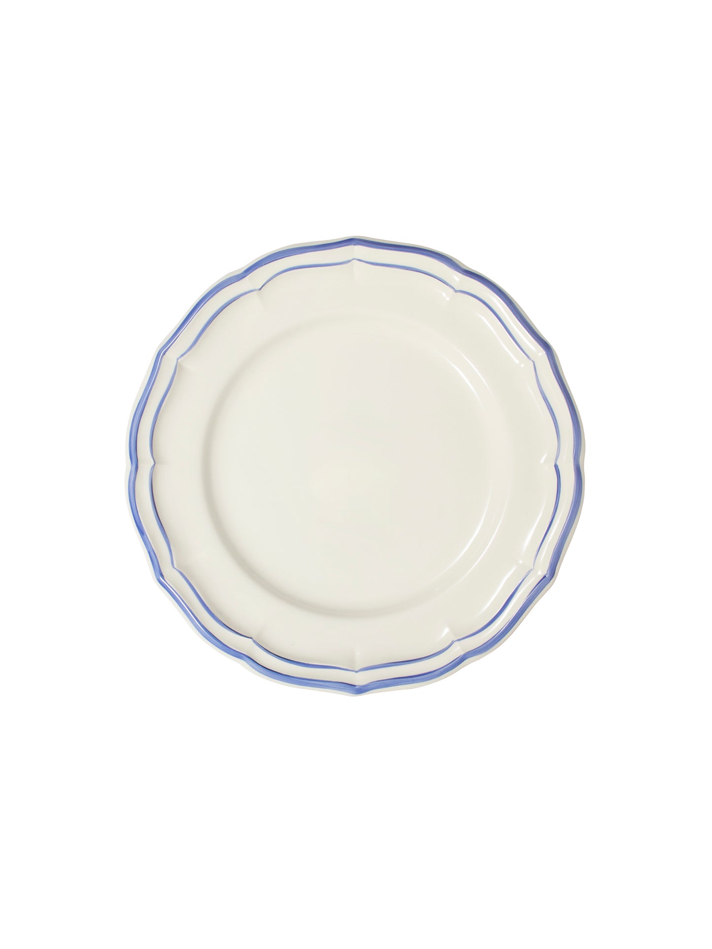 Gien Filet Bleu Monogram Salad Plate Custom Weston Table