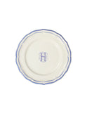 Gien Filet Bleu Monogram Salad Plate H Weston Table