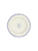Gien Filet Bleu Monogram Soup Plate C Weston Table