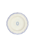 Gien Filet Bleu Monogram Soup Plate O Weston Table