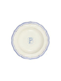 Gien Filet Bleu Monogram Soup Plate P Weston Table