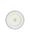 Gien Filet Bleu Monogram Soup Plate W Weston Table
