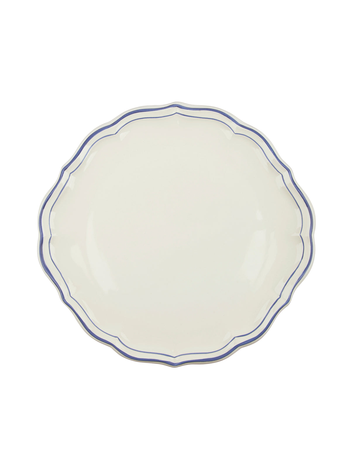 Gien Filet Blue Cake Platter Weston Table