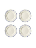 Gien Filets Bleu Canape Plates Set of Four Weston Table