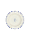Gien Filet Blue Monogram Soup Plate B Weston Table