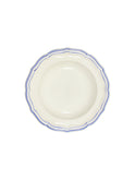 Gien Filet Blue Monogram Soup Plate Custom Weston Table