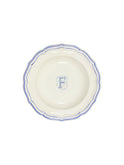 Gien Filet Blue Monogram Soup Plate F Weston Table