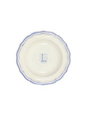 Gien Filet Blue Monogram Soup Plate L Weston Table