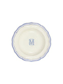 Gien Filet Blue Monogram Soup Plate M Weston Table