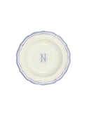 Gien Filet Blue Monogram Soup Plate N Weston Table