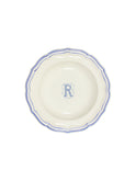 Gien Filet Blue Monogram Soup Plate R Weston Table