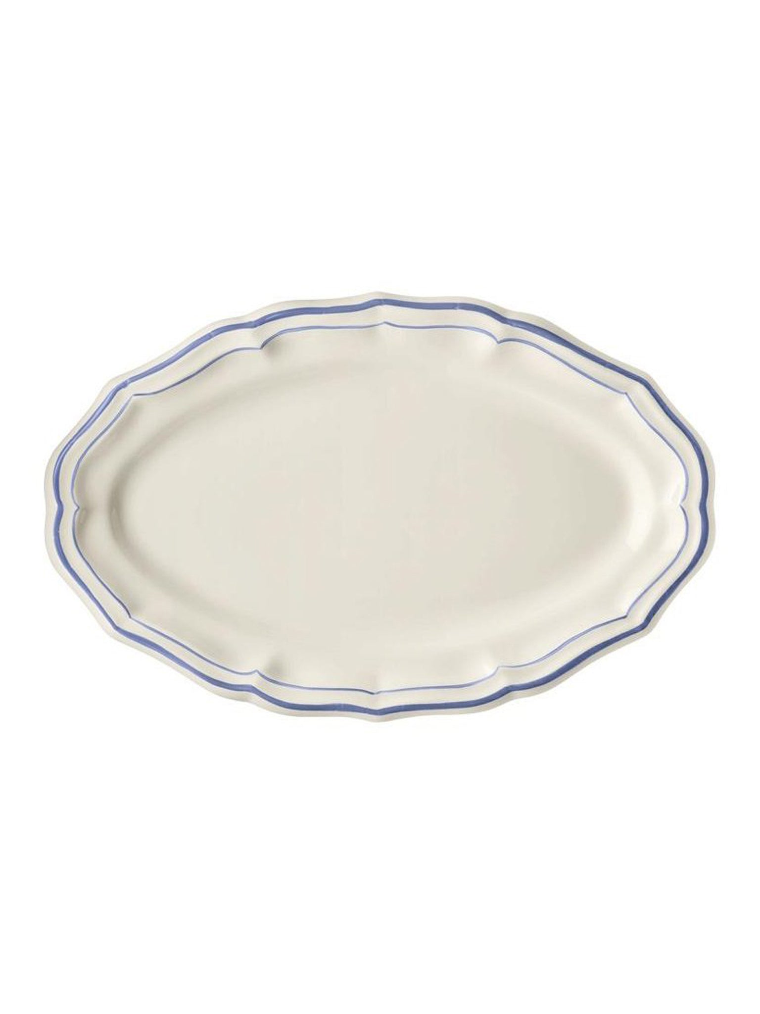Gien Filet Blue Oval Platter Weston Table