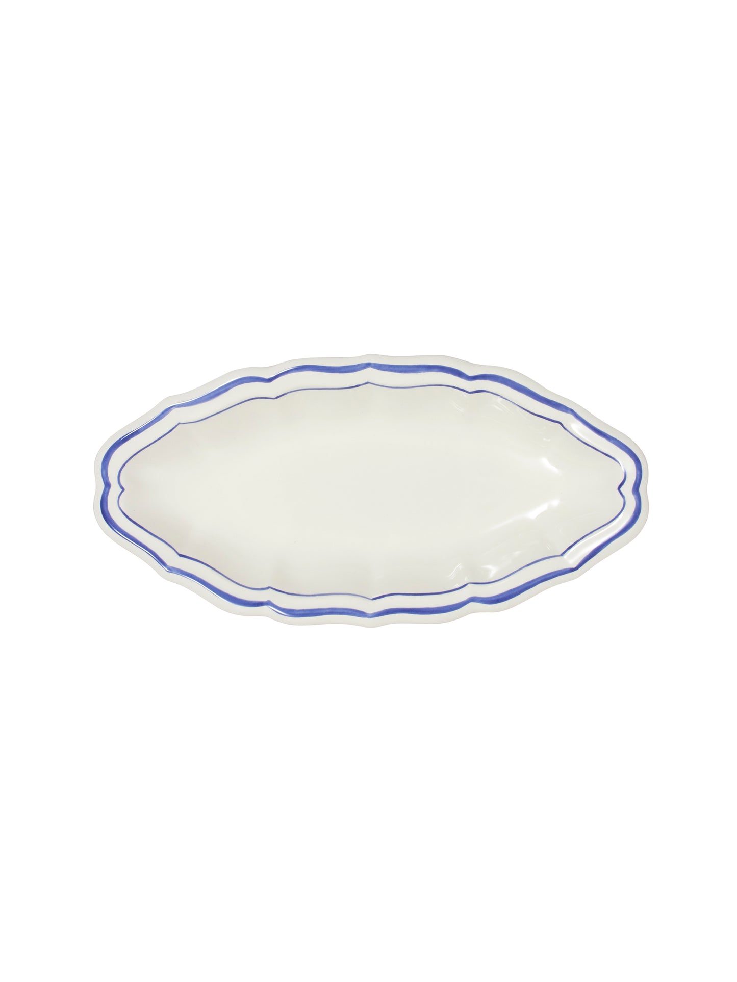 Gien Filet Blue Pickle Dish Weston Table