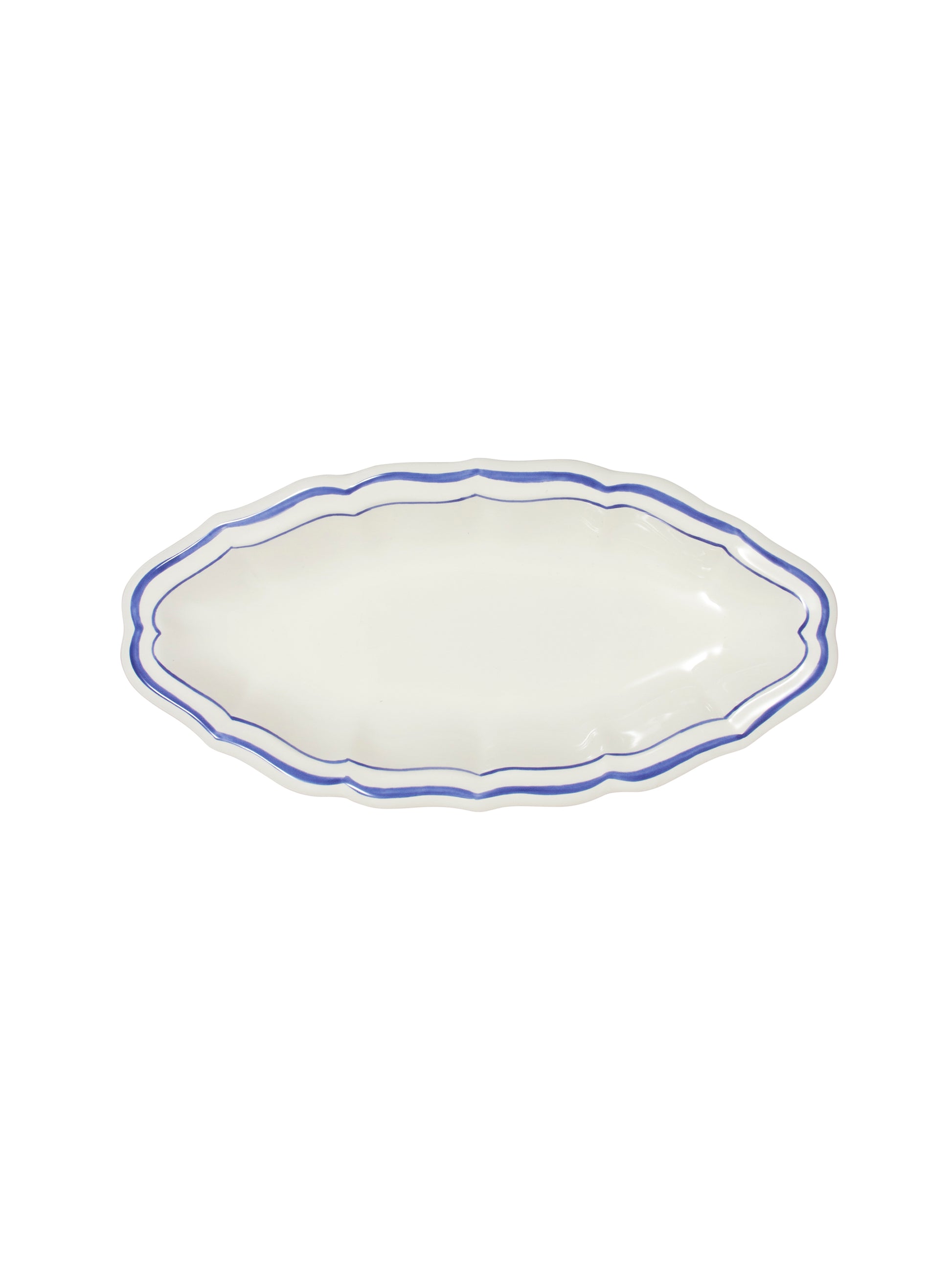 Gien Filet Blue Pickle Dish Weston Table