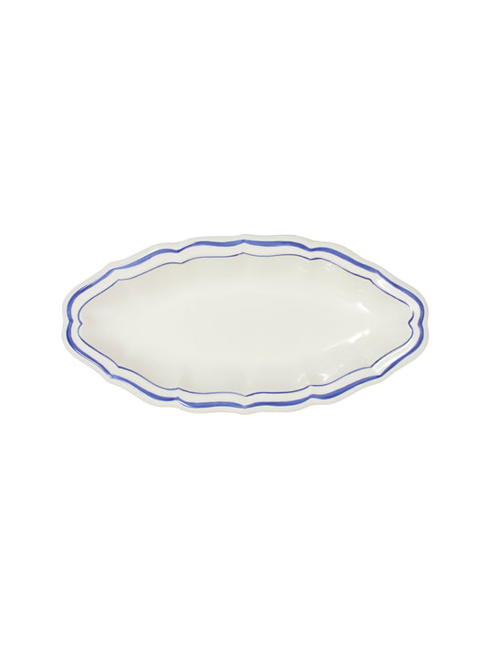 Gien Filet Blue Pickle Dish Weston Table