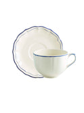 Gien Filet Cobalt Breakfast Cup and Saucer Set Weston Table