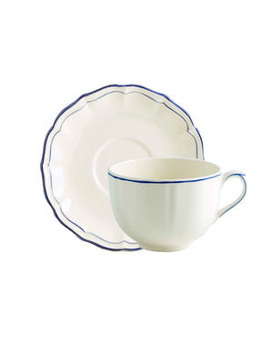  Gien Filet Cobalt Breakfast Cup and Saucer Set Weston Table 
