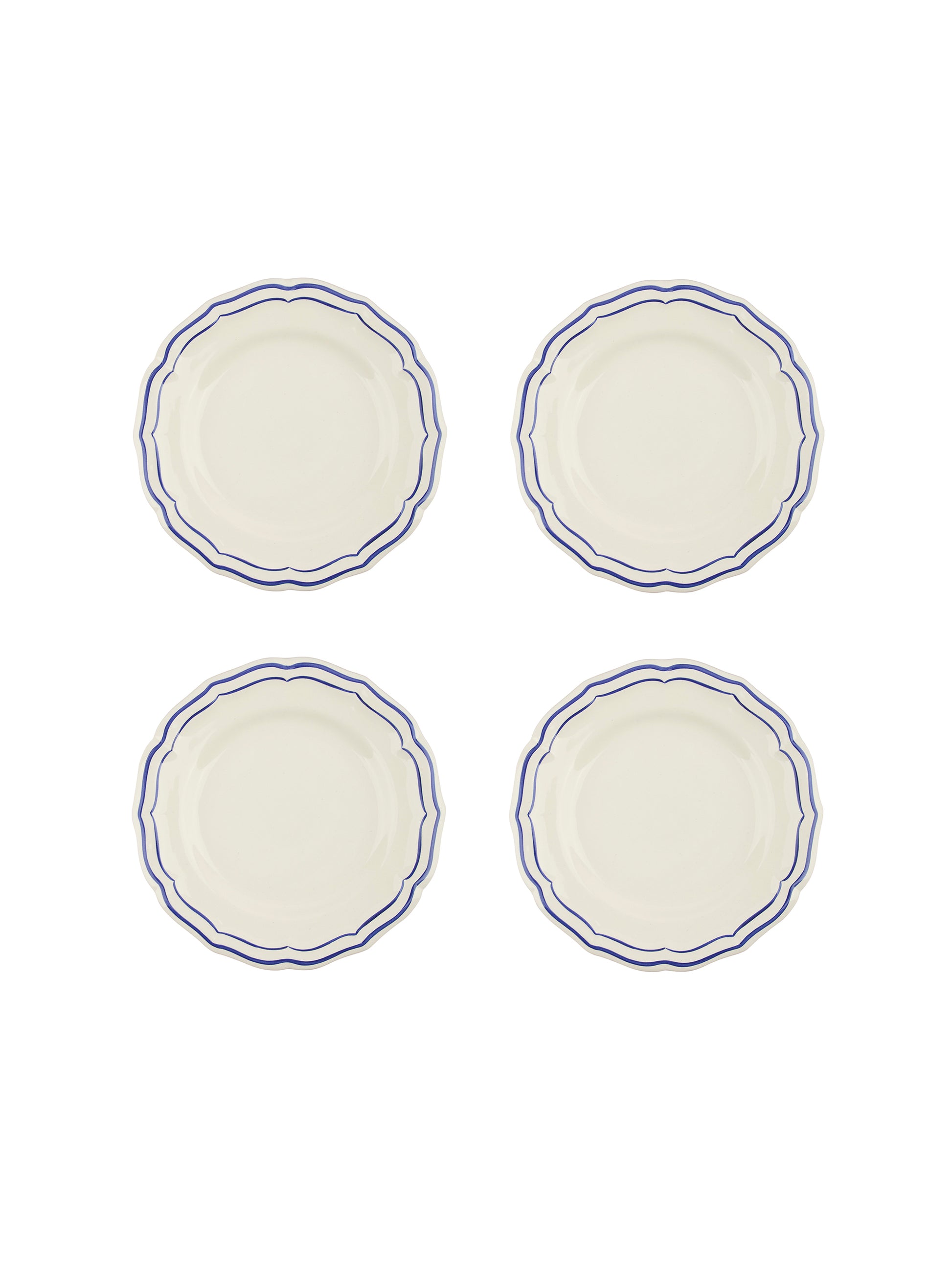 Gien Filet Cobalt Canape Plates Weston Table