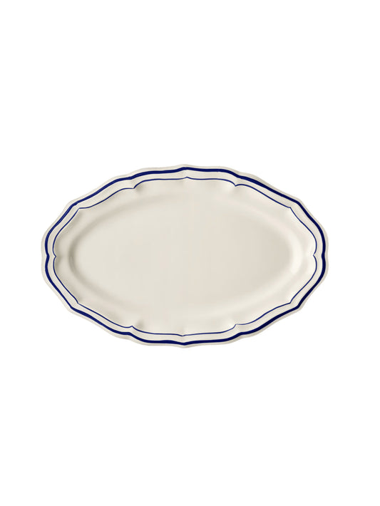 Gien Filet Cobalt Oval Platter Weston Table