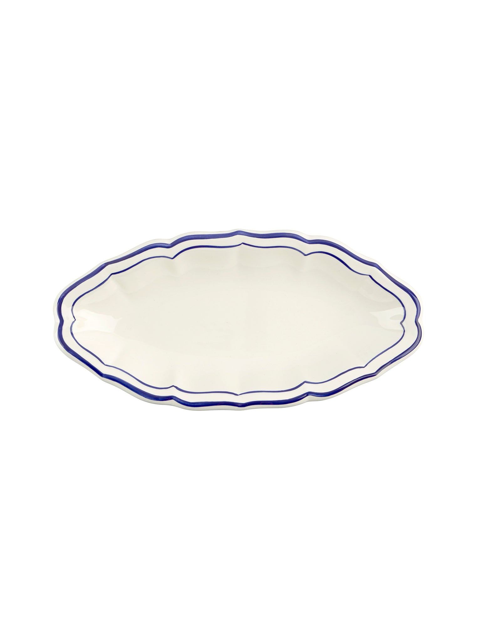 Gien Filet Cobalt Pickle Dish Weston Table