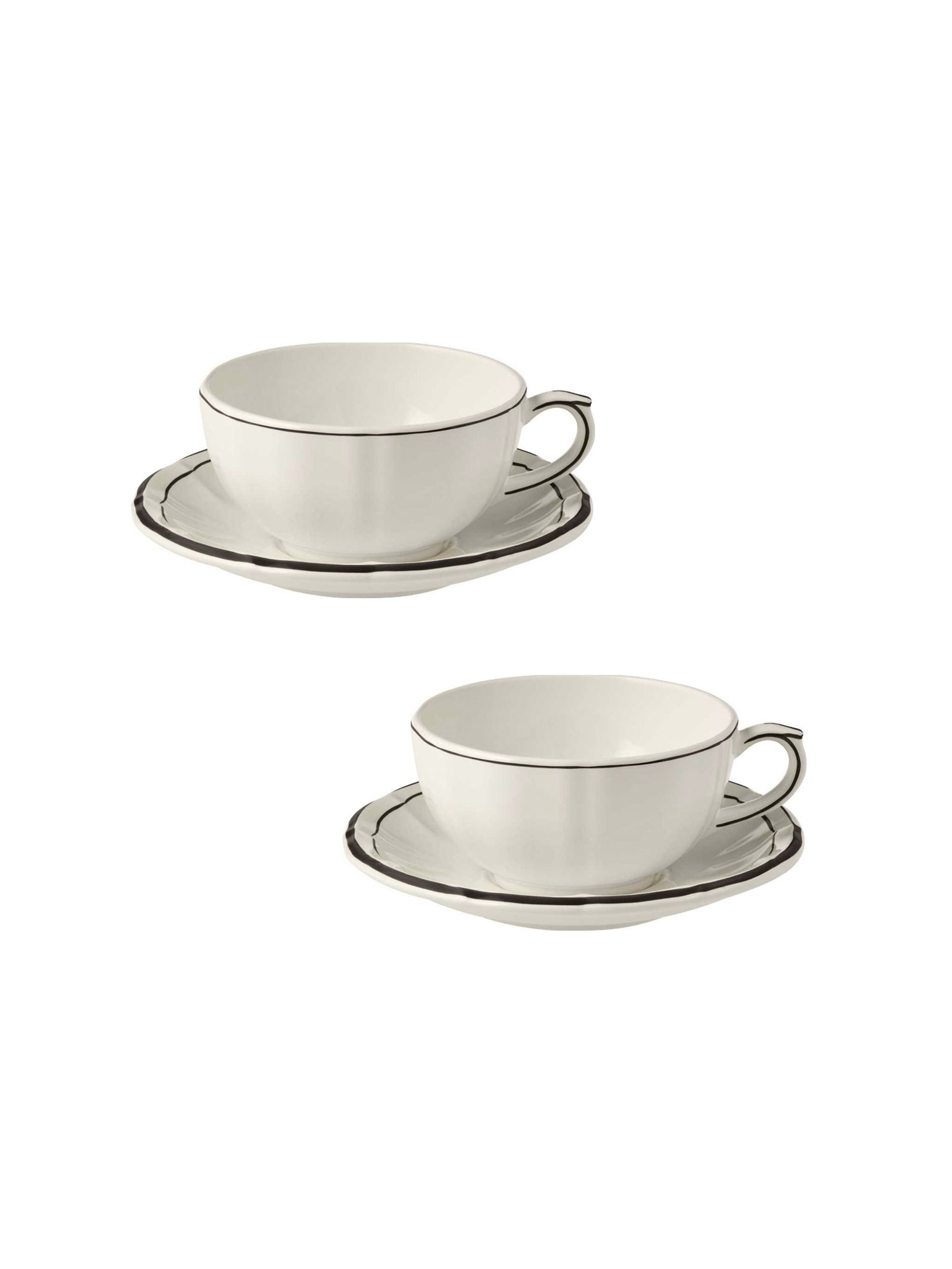 Gien Filet Midnight Breakfast Cup & Saucer Set Weston Table