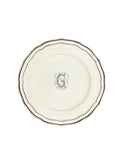 Gien Filet Midnight Monogram Dinner Plate G Weston Table