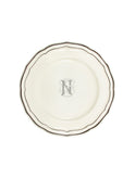 Gien Filet Midnight Monogram Dinner Plate N Weston Table