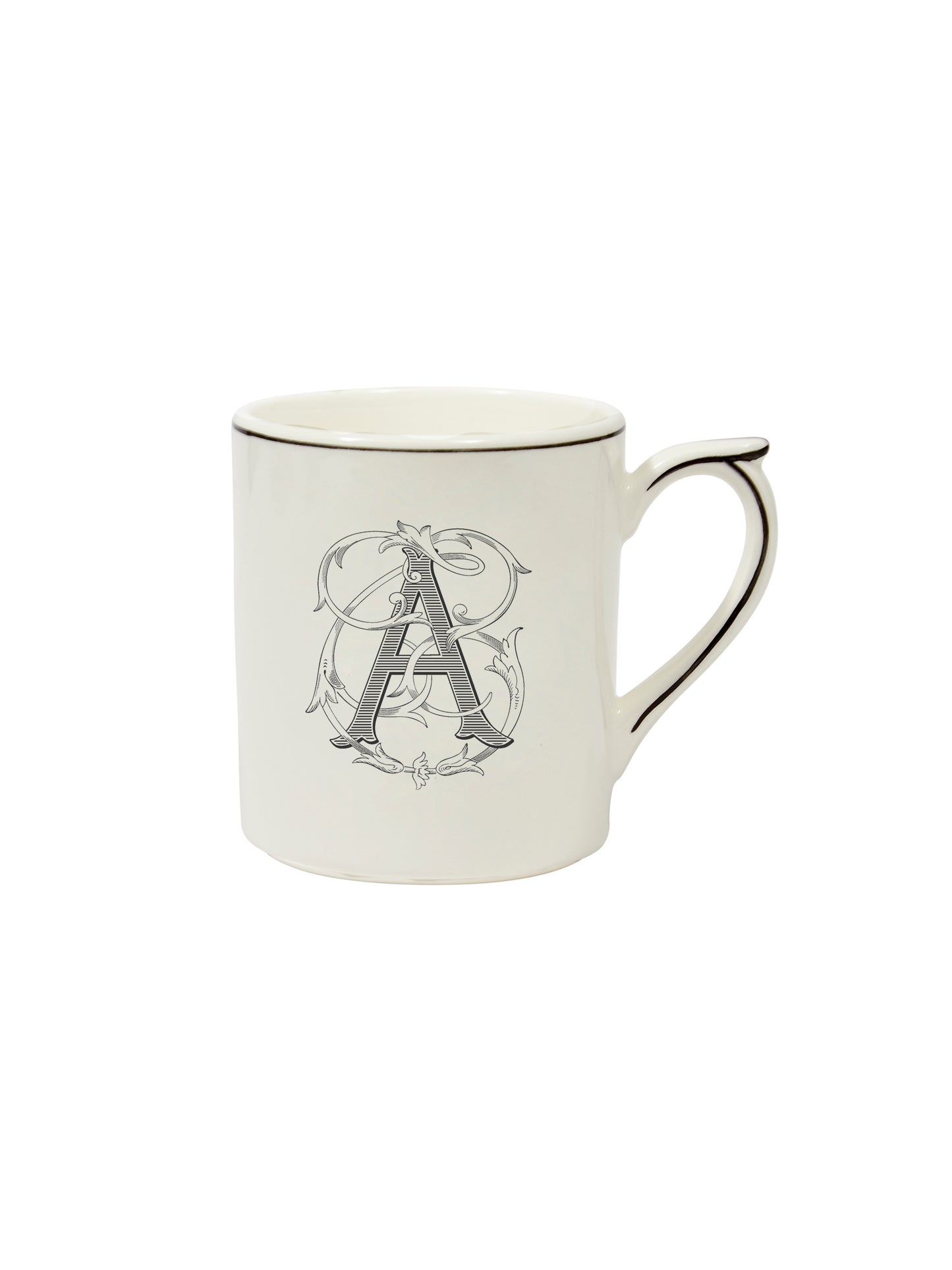 Gien Filet Midnight Monogram Mug A Weston Table