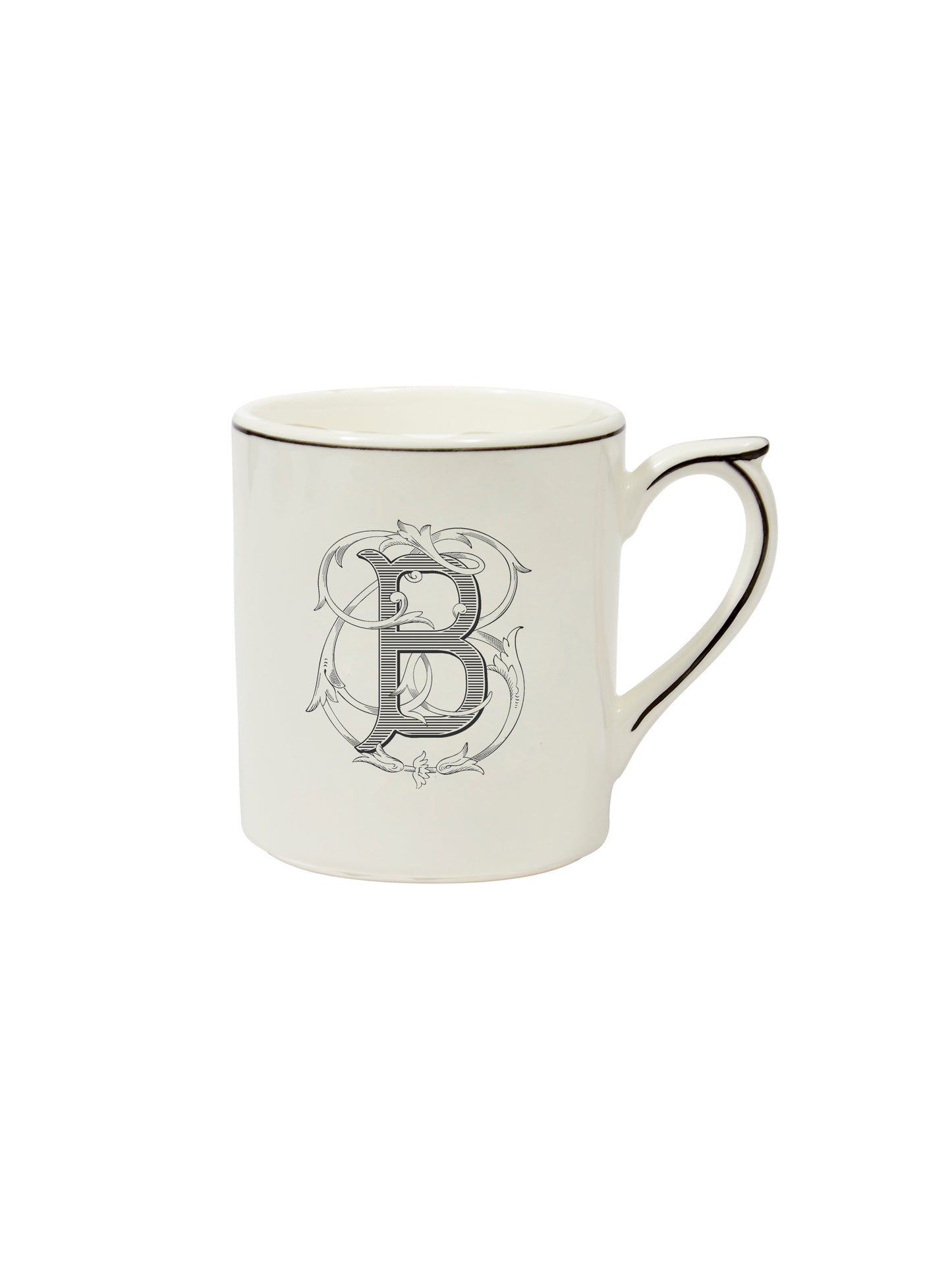 Gien Filet Midnight Monogram Mug B Weston Table