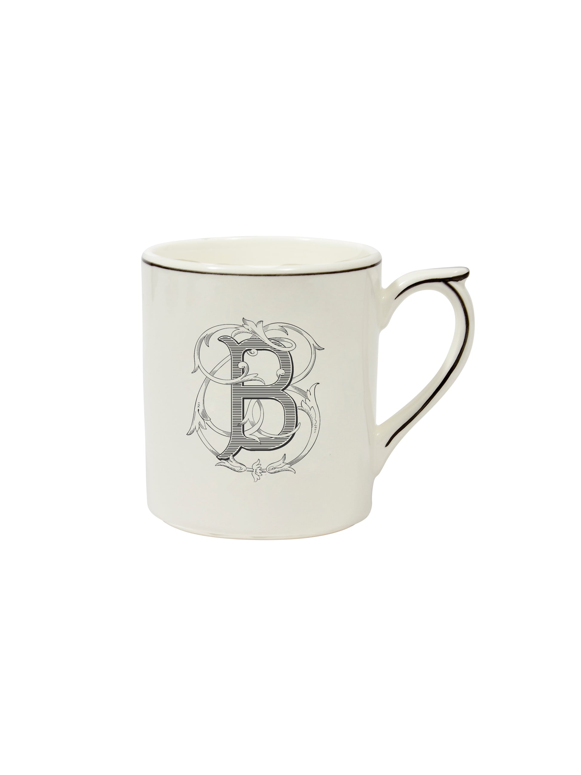 Gien Filet Midnight Monogram Mug B Weston Table