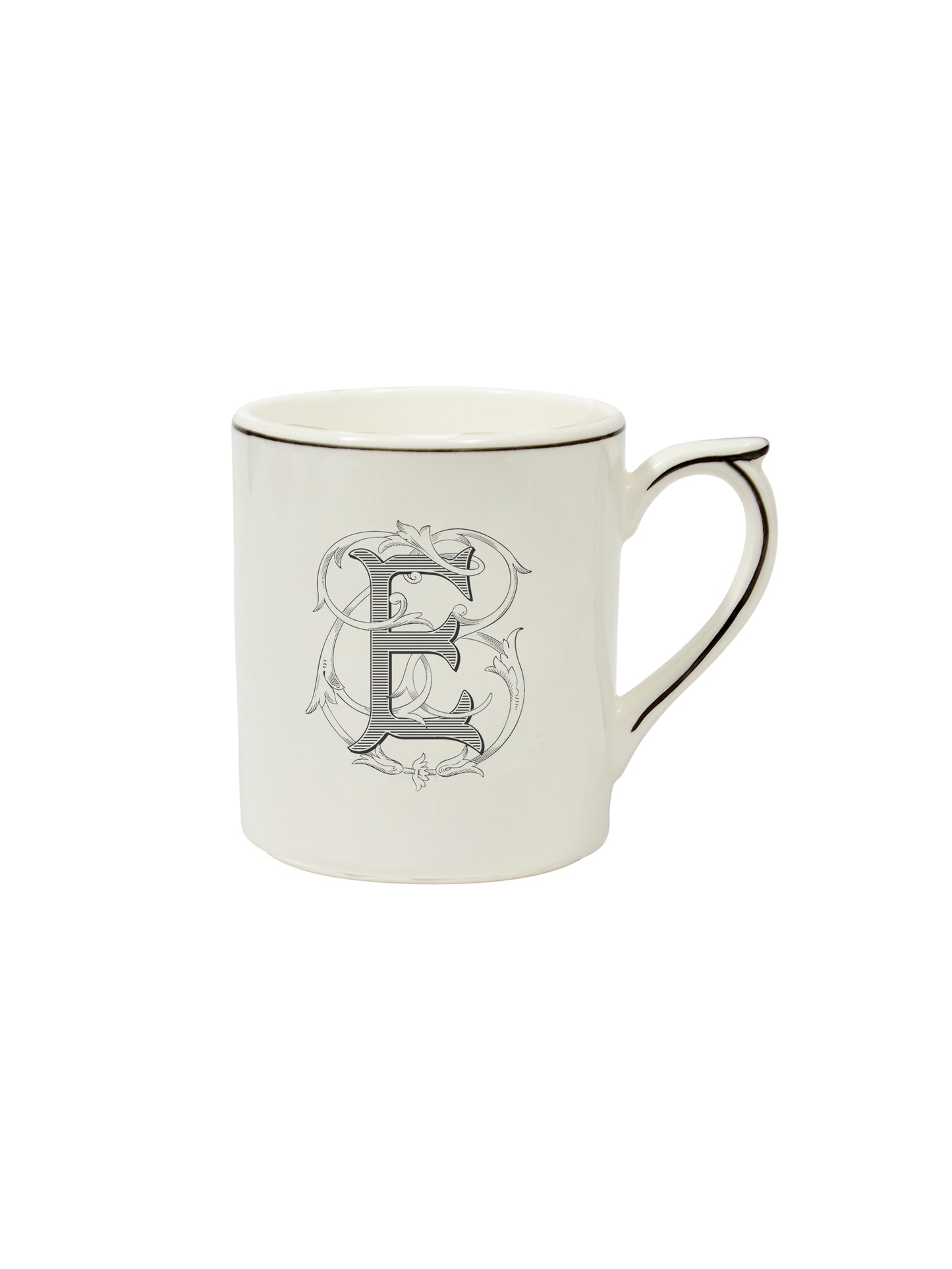 Gien Filet Midnight Monogram Mug E Weston Table