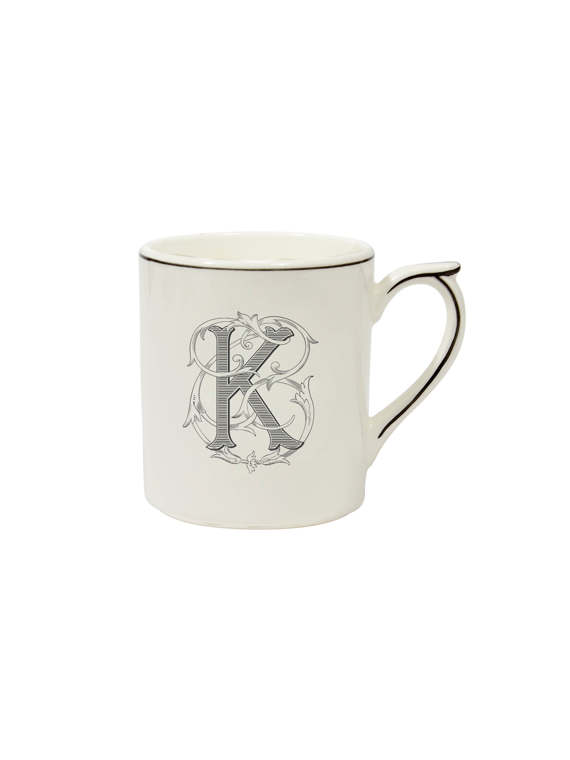 Gien Filet Midnight Monogram Mug K Weston Table