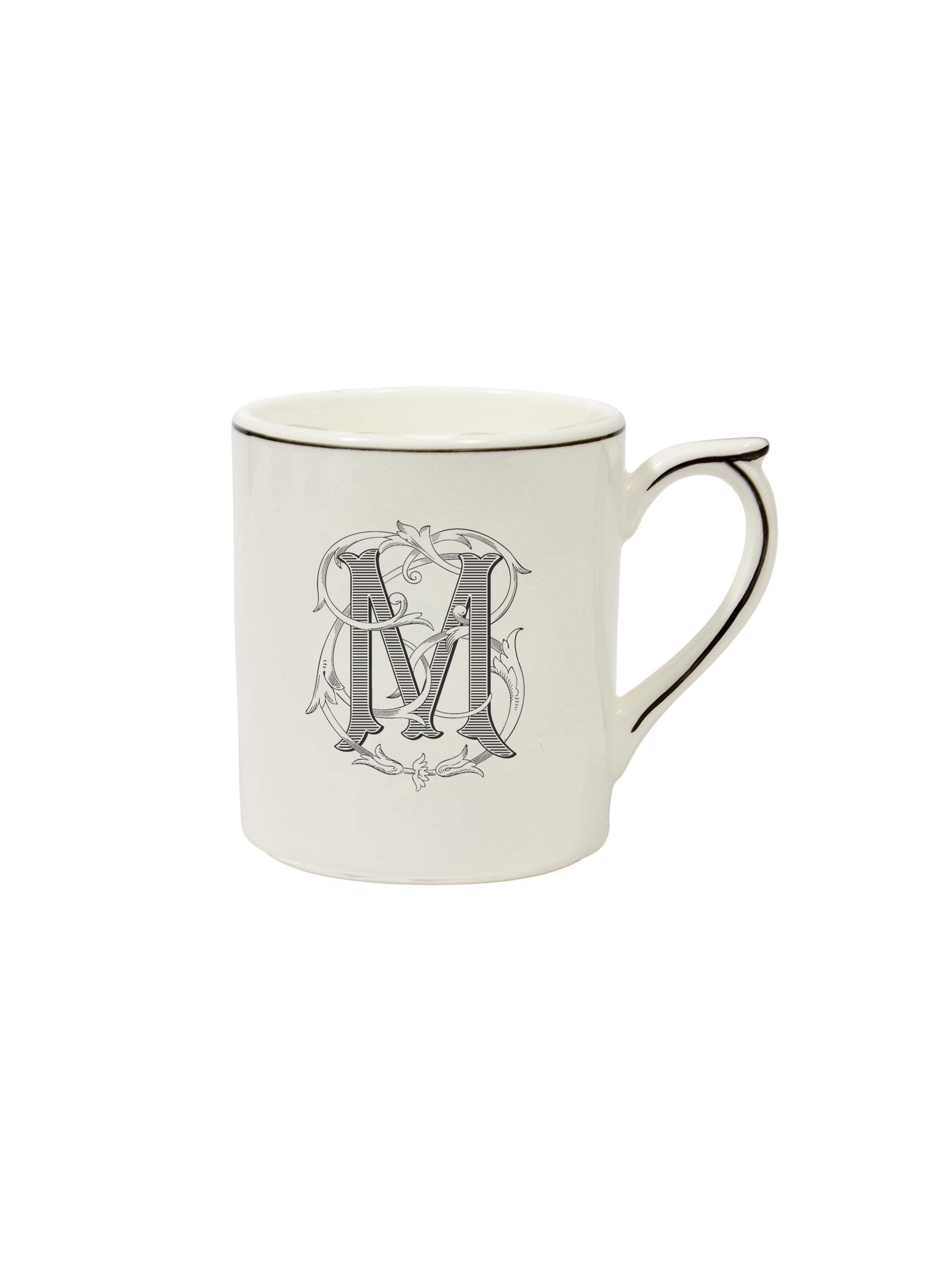 Gien Filet Midnight Monogram Mug M Weston Table