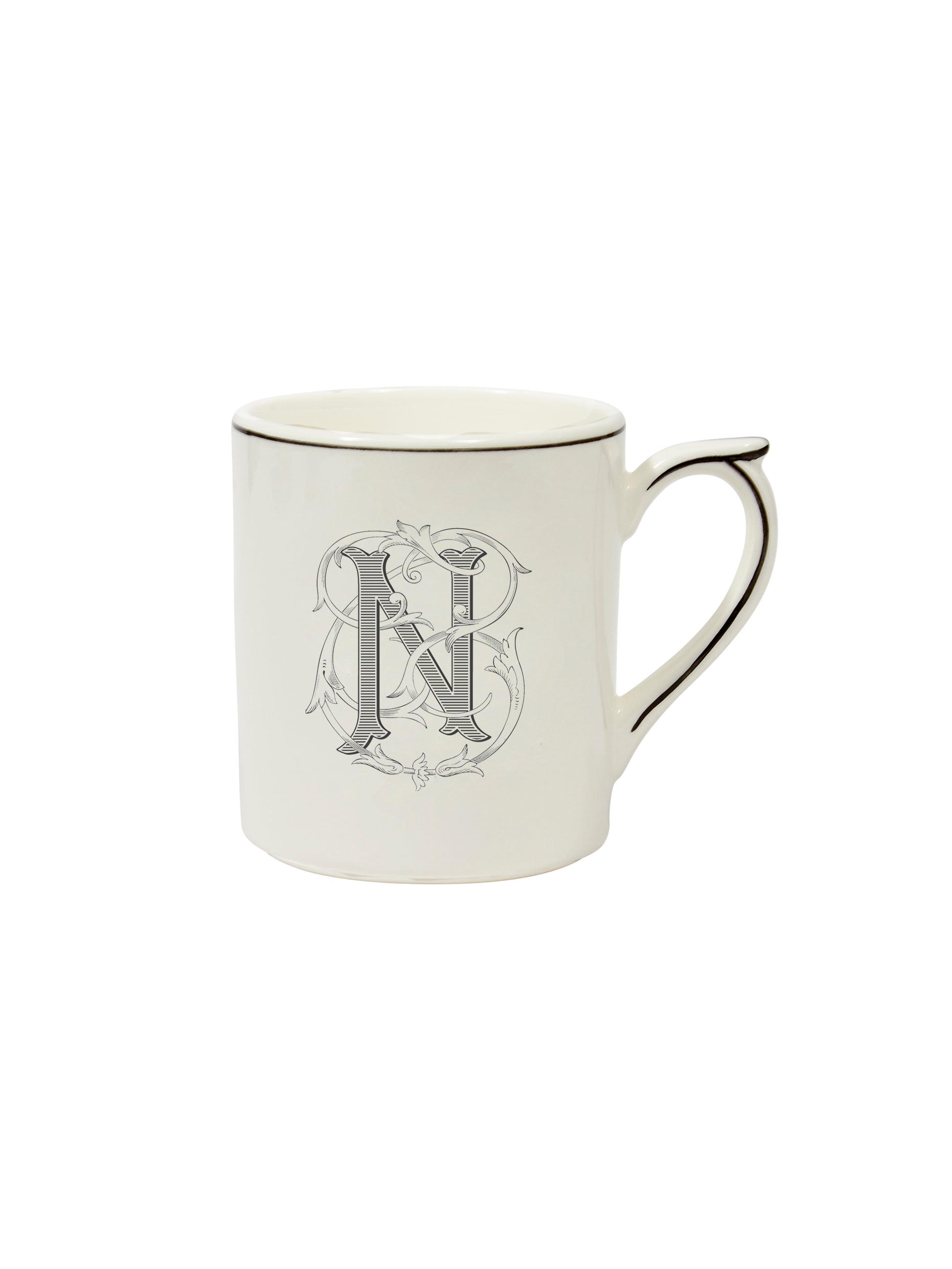 Gien Filet Midnight Monogram Mug N Weston Table