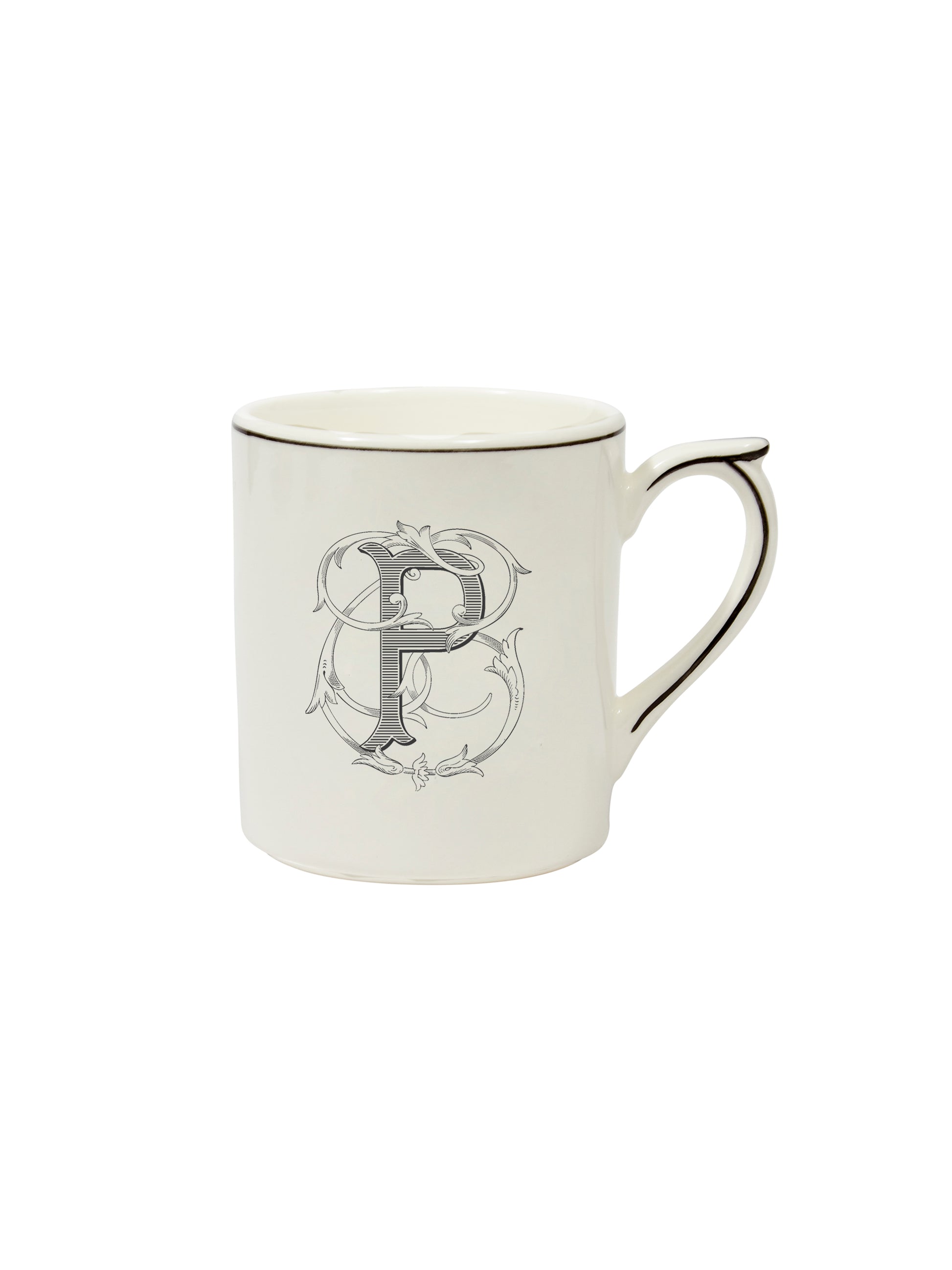 Gien Filet Midnight Monogram Mug P Weston Table