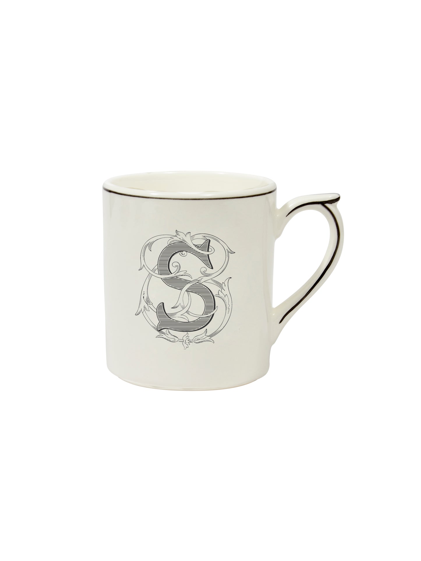 Gien Filet Midnight Monogram Mug S Weston Table