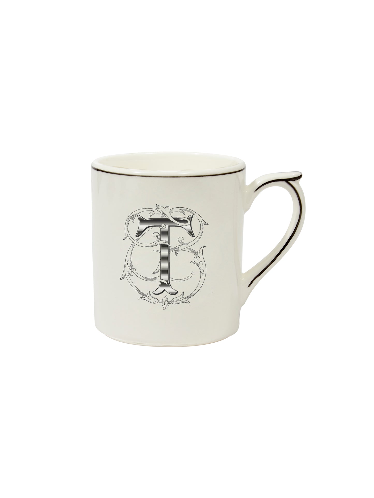 Gien Filet Midnight Monogram Mug T Weston Table