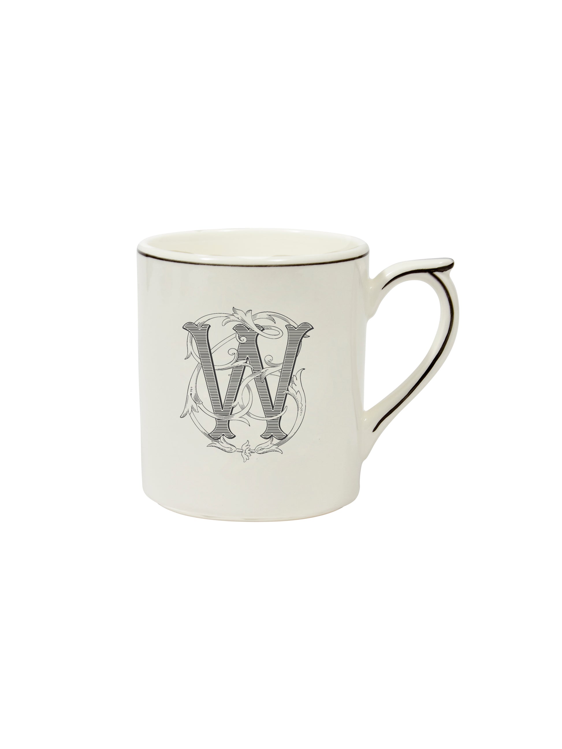 Gien Filet Midnight Monogram Mug W Weston Table