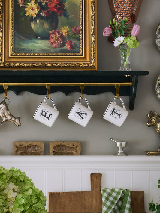 Gien Filet Midnight Monogram Mug  Weston Table