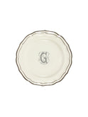 Gien Filet Midnight Monogram Salad Plate G Weston Table