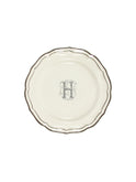 Gien Filet Midnight Monogram Salad Plate H Weston Table