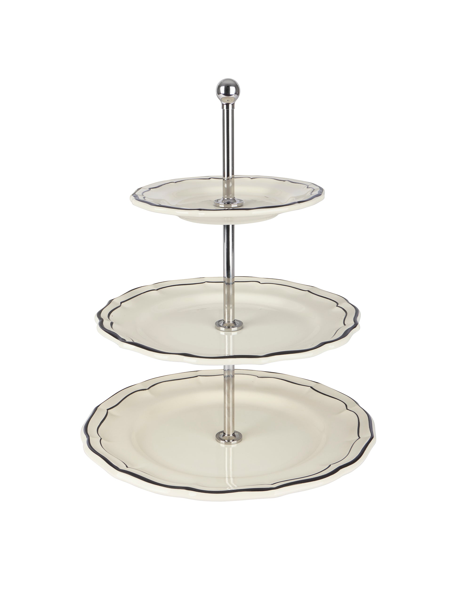 Gien Filet Midnight Three Tier Cake Stand Weston Table