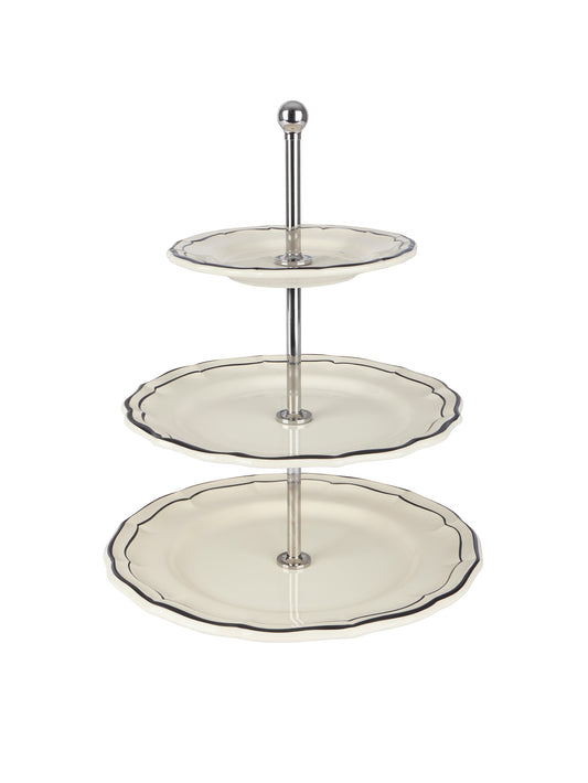 Gien Filet Midnight Three Tier Cake Stand Weston Table