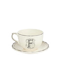 Gien Filet Monogram Midnight Jumbo Cup & Saucer