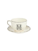 Gien Filet Monogram Midnight Jumbo Cup & Saucer M Weston Table