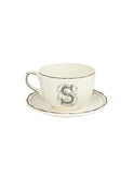 Gien Filet Monogram Midnight Jumbo Cup & Saucer S Weston Table